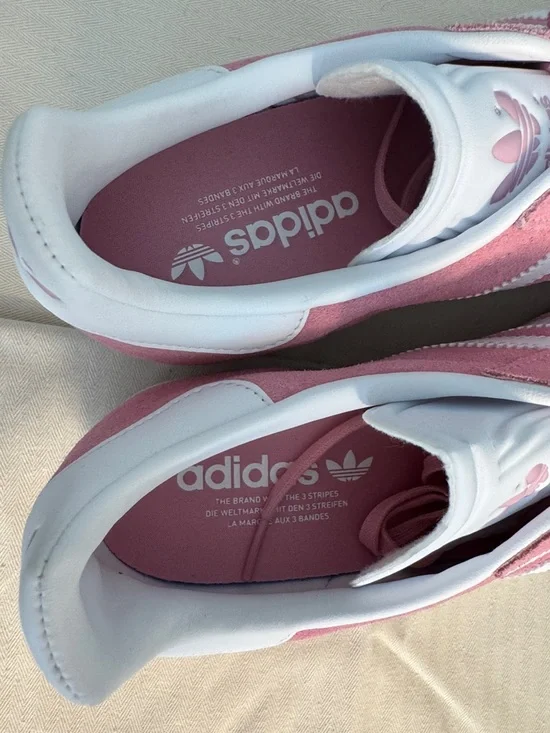 Adidas Gazelle Suede Sneakers - Pink & White- SIZE 10 WOMAN - Picture 6 of 7